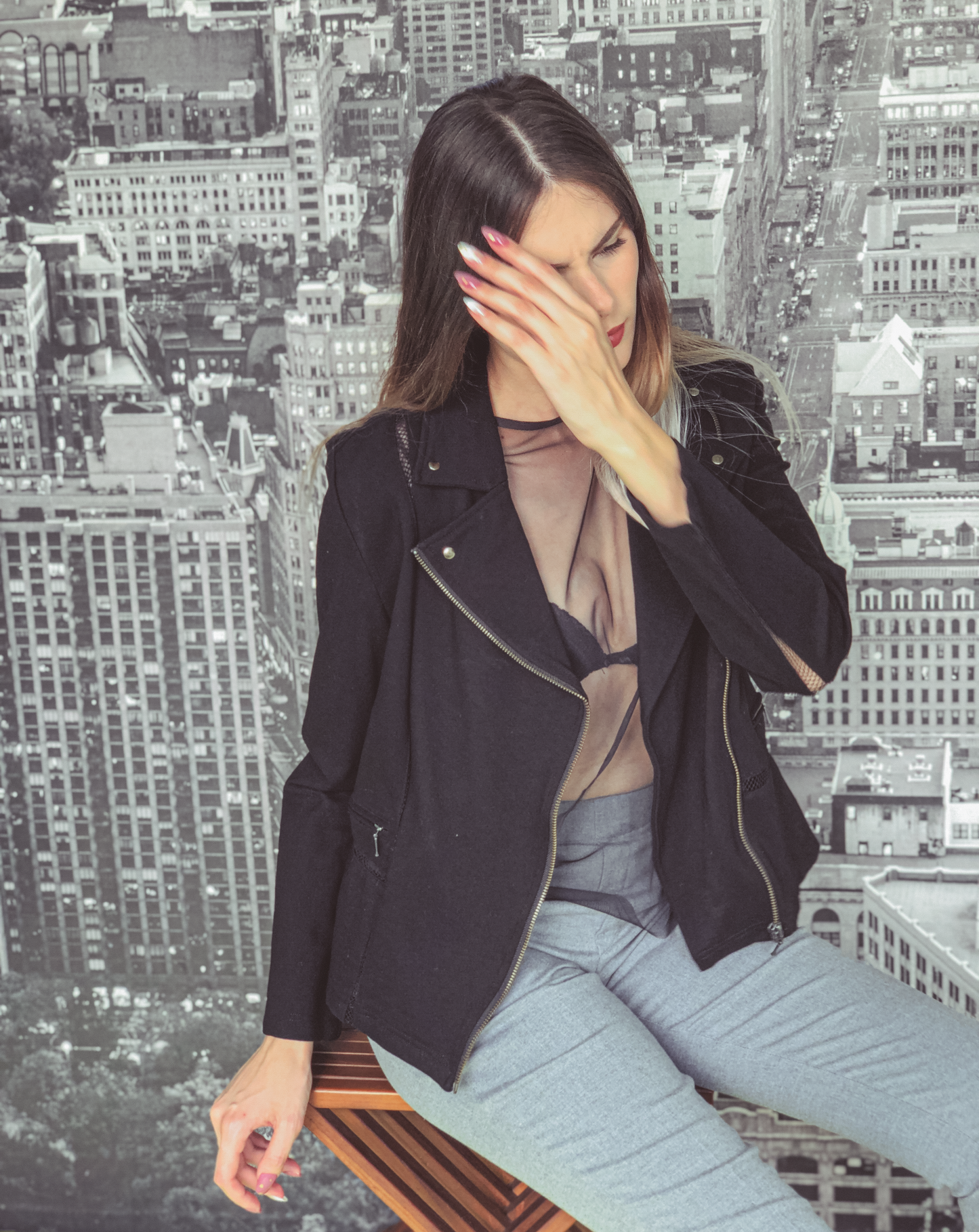 Classic Moto Jacket in Black by Ultramarine Studio