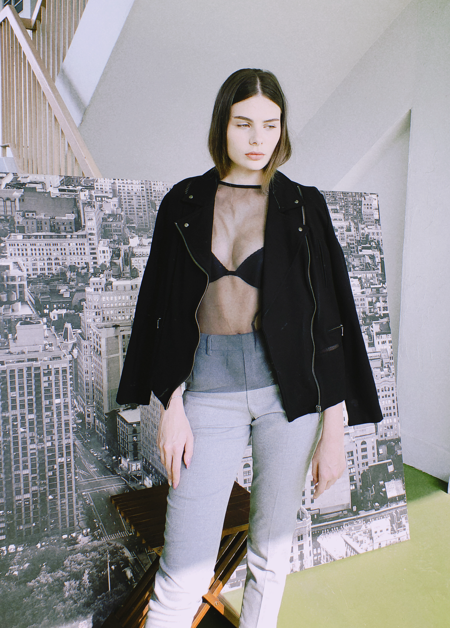 Classic Moto Jacket in Black by Ultramarine Studio