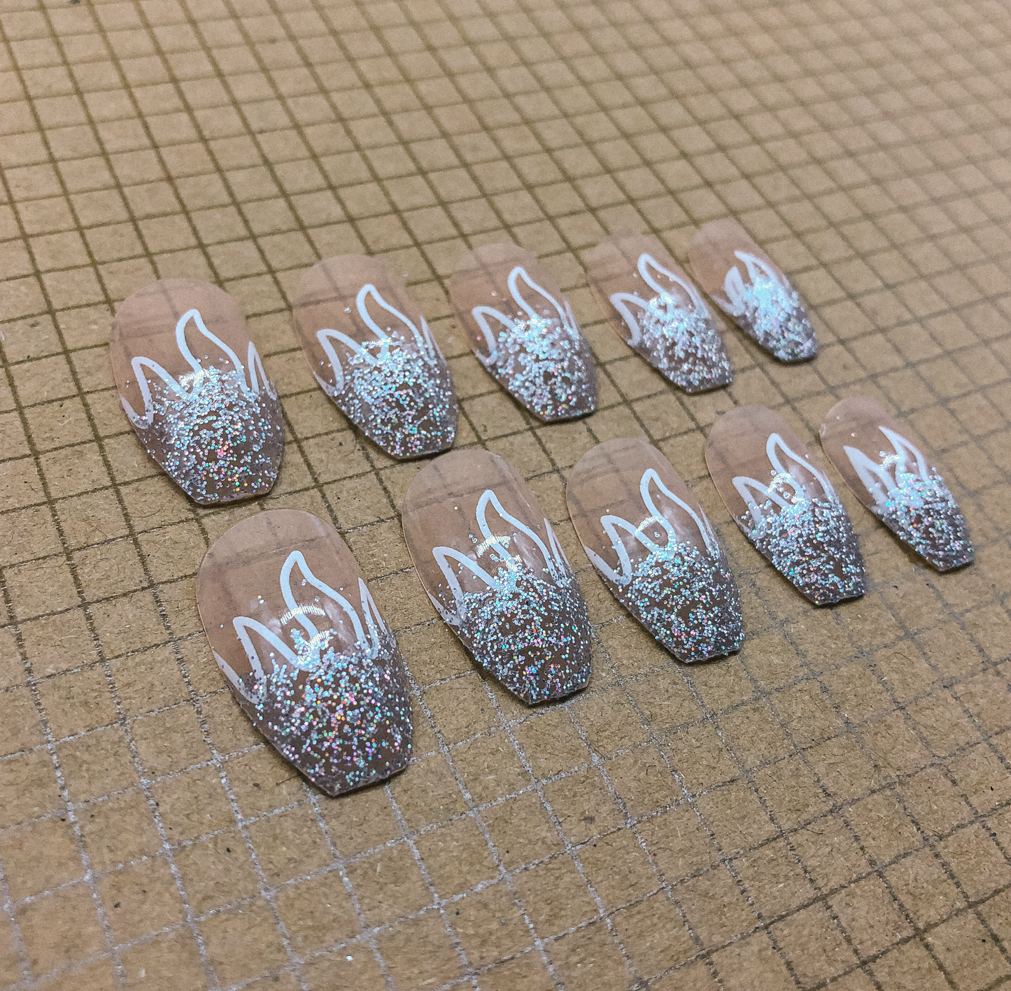 White Fang Press On Nails (Custom) by Veronique