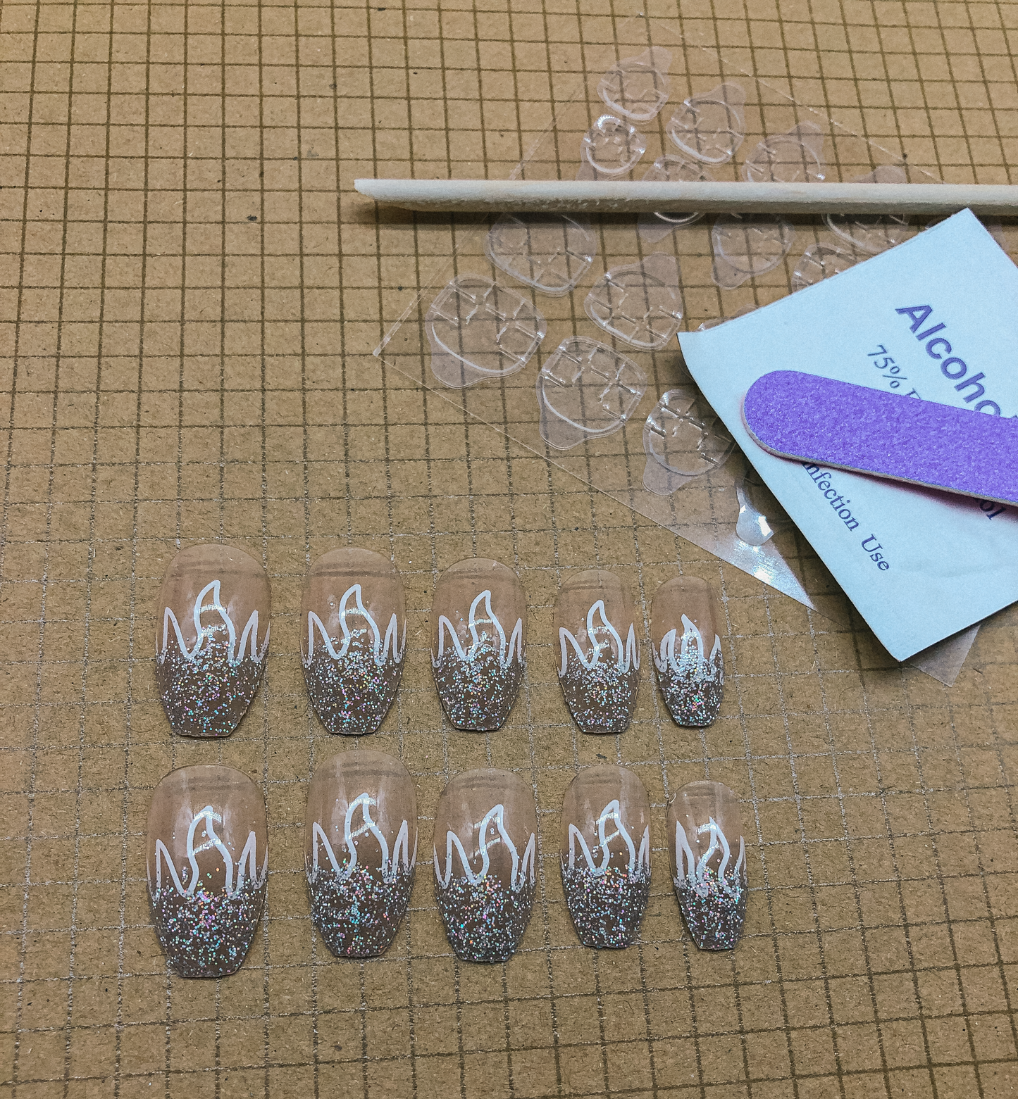 White Fang Press On Nails (Custom) by Veronique