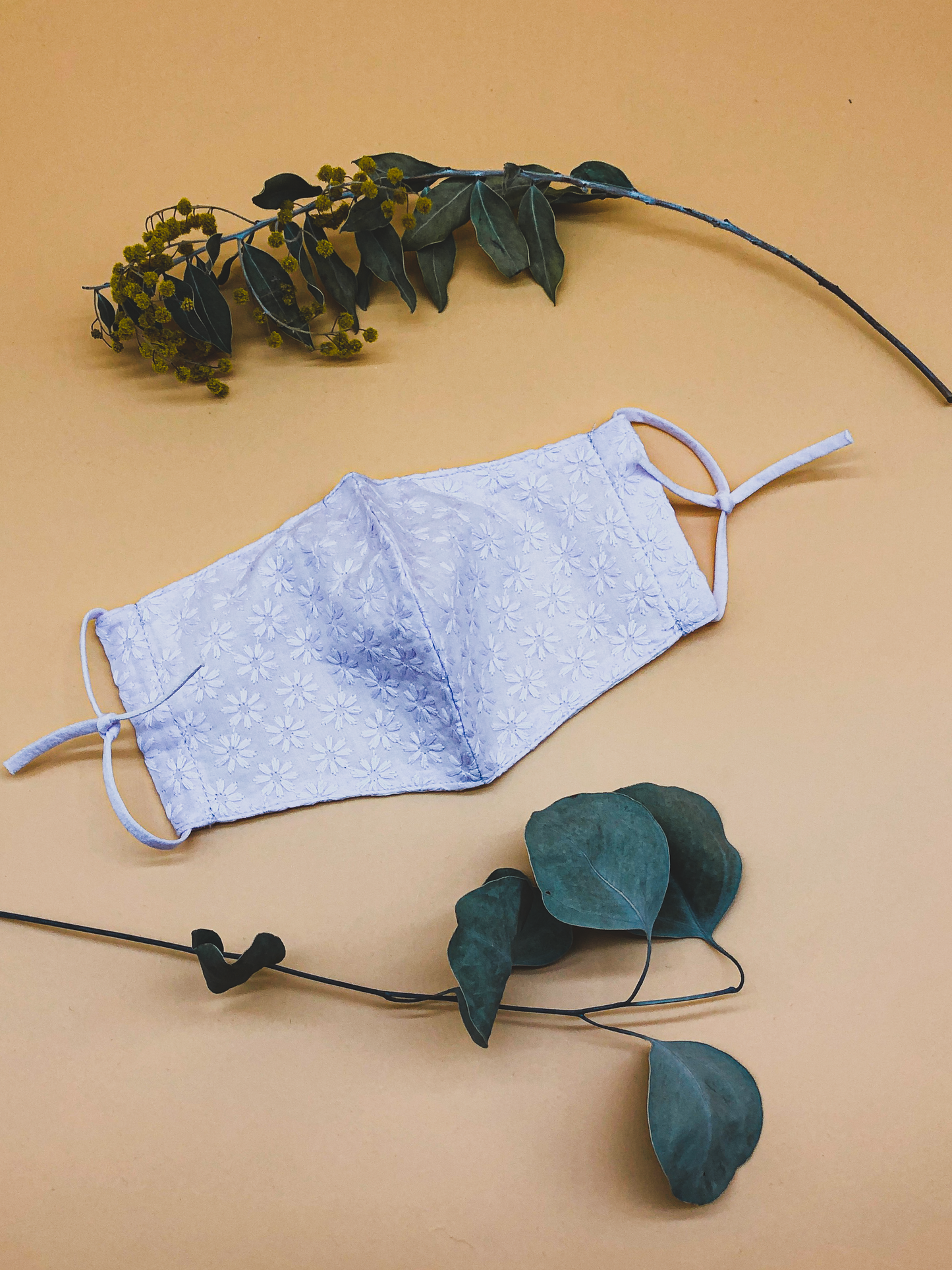 Lilac Broderie Reusable Face Mask by Veronique