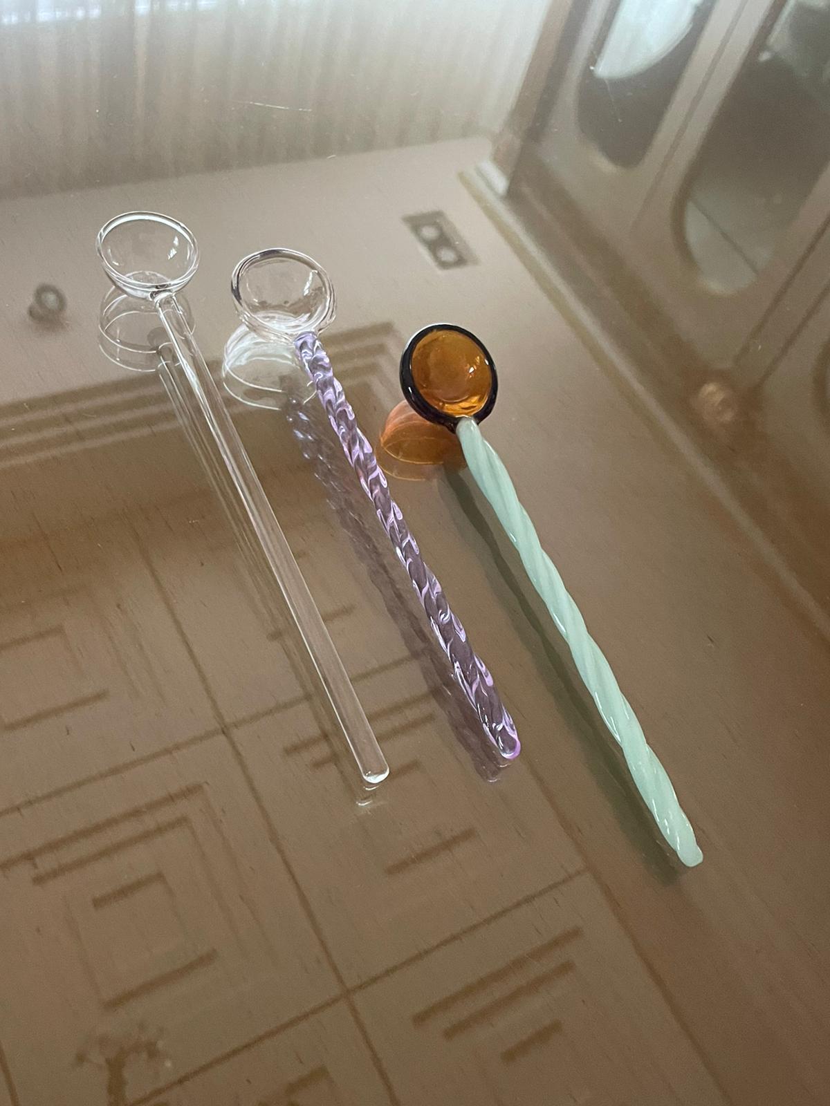 Handmade Candy Glass Spoons by PROSE Tabletop