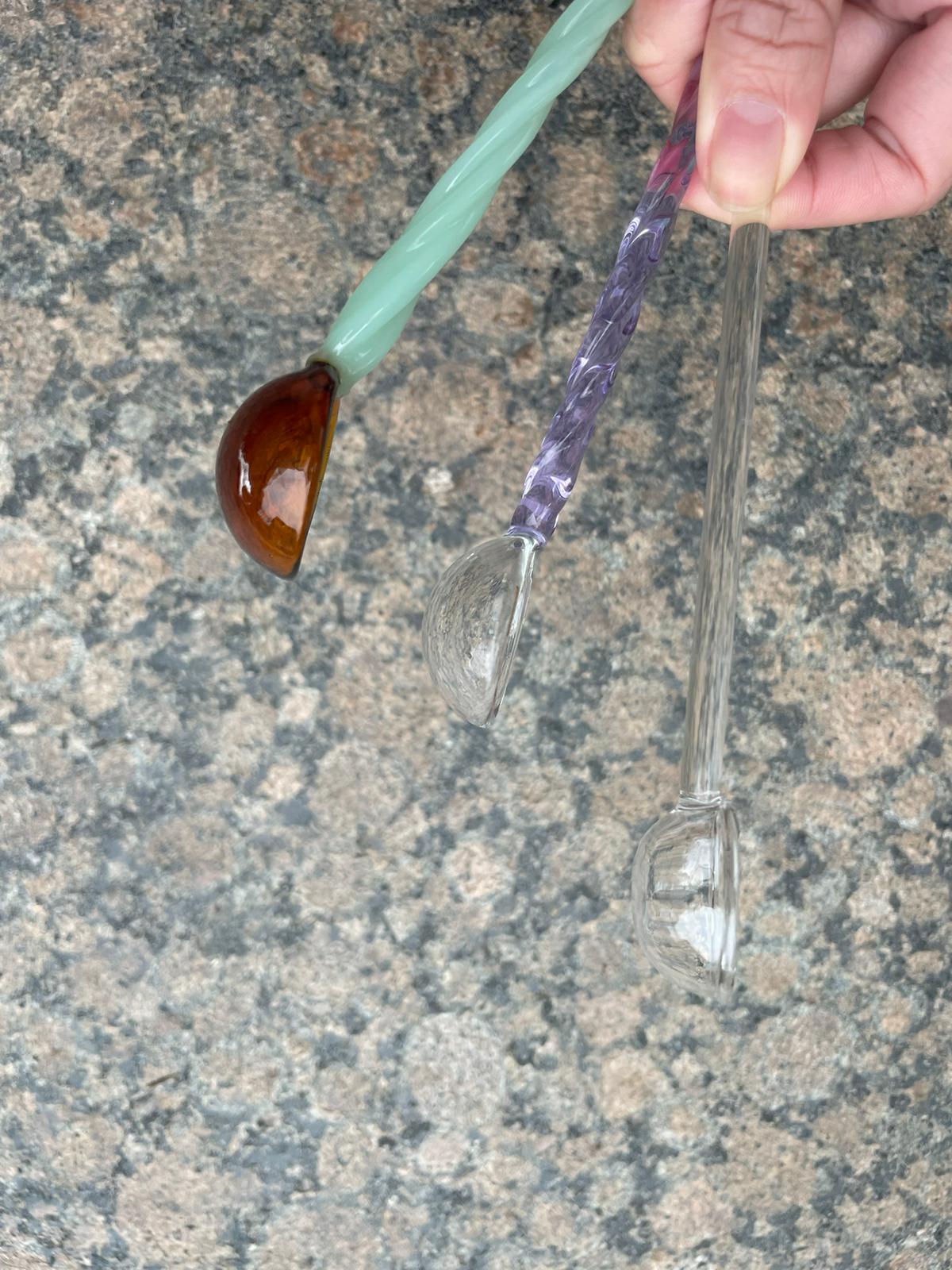 Handmade Candy Glass Spoons by PROSE Tabletop