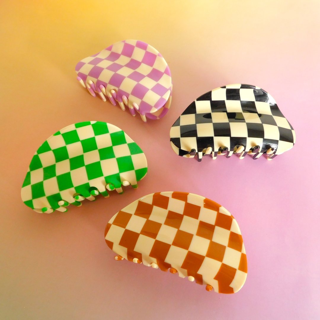 Chessboard Hair Claws  by Veronique