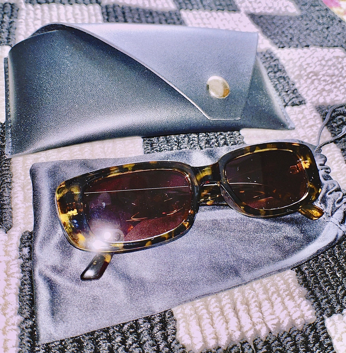 90s Rosé Acetate Sunglasses by Veronique