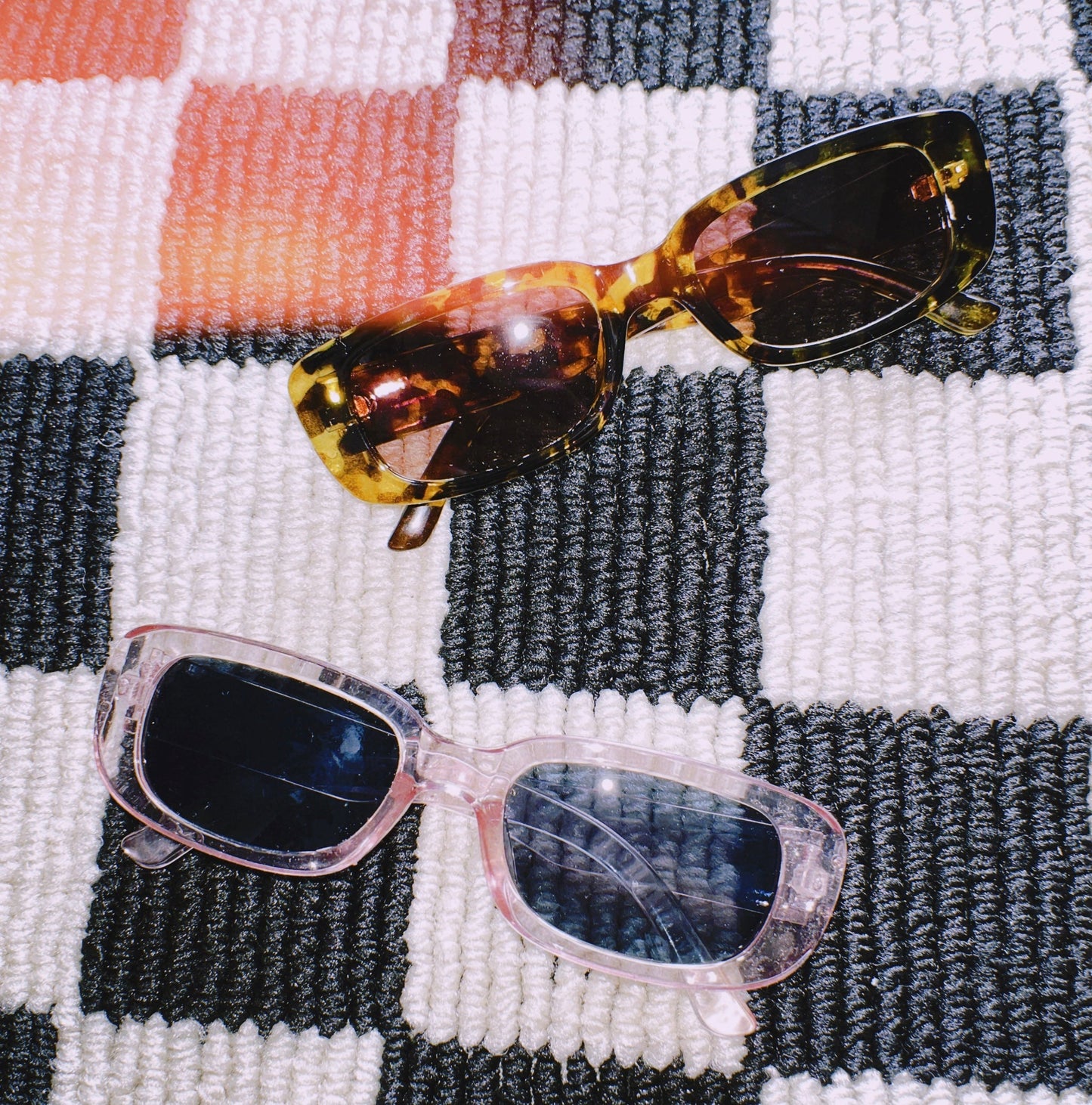 90s Rosé Acetate Sunglasses by Veronique