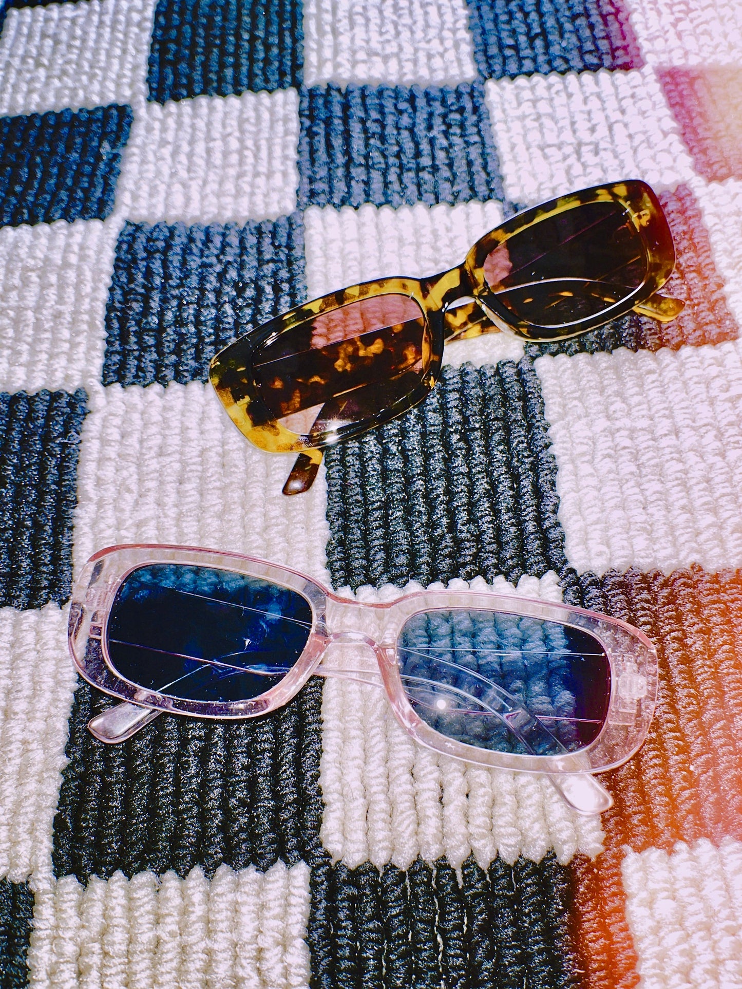 90s Rosé Acetate Sunglasses by Veronique