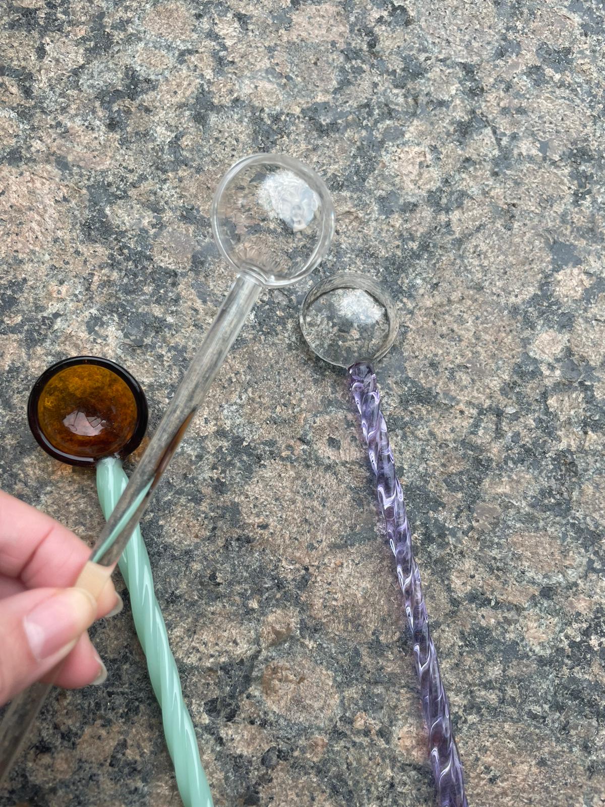 Handmade Candy Glass Spoons by PROSE Tabletop