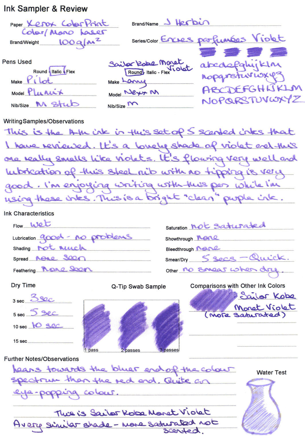 Scented Fountain Pen Ink by J Herbin