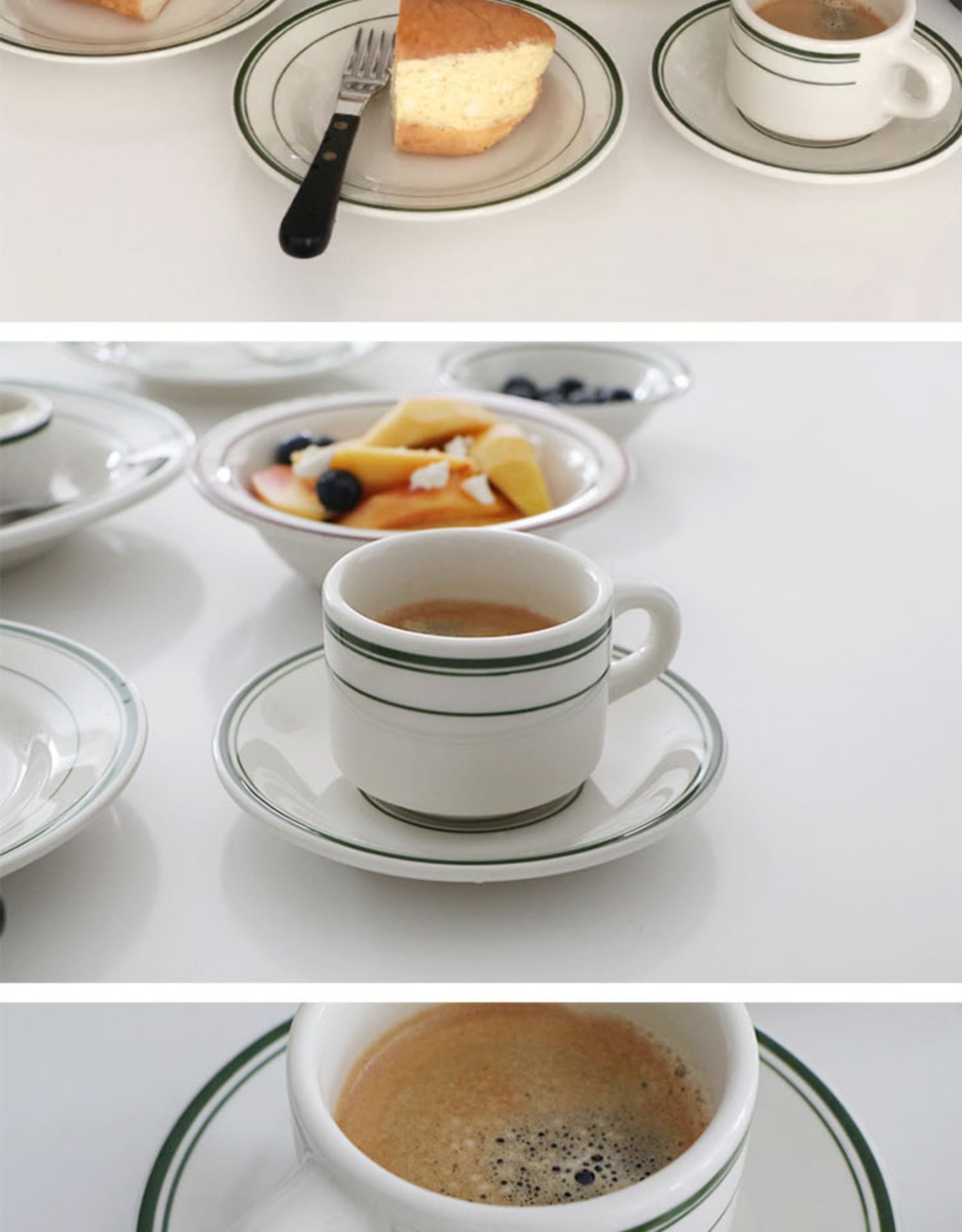 Classic vitrified diner coffee set