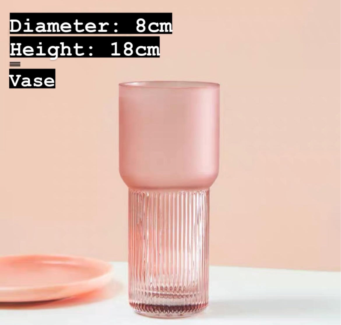 Akira Rosé Ripple Vase by PROSE Botanical