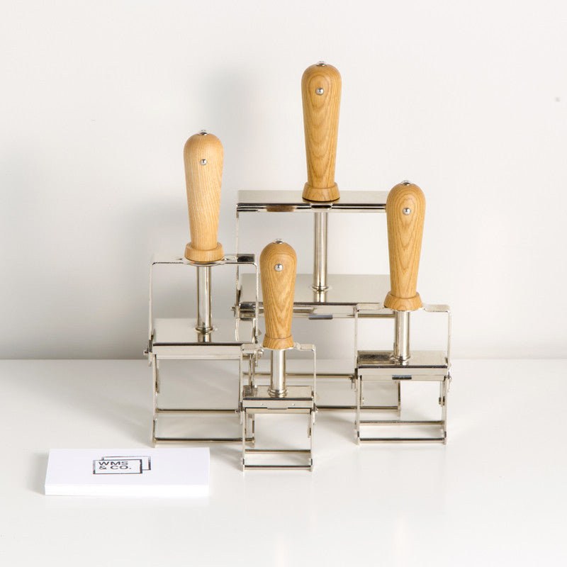 Self-Inking Rubber Stamp Natural Ash + Nickel
