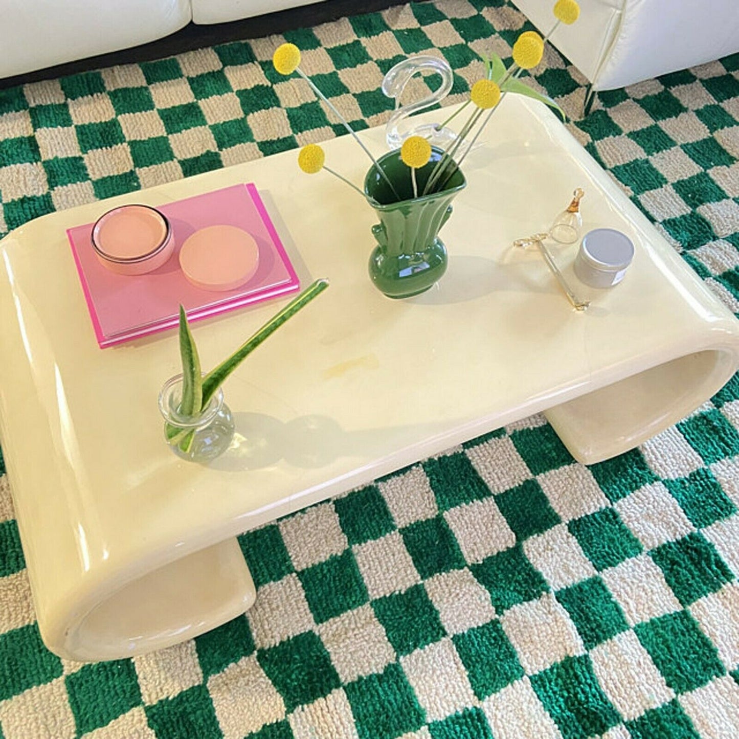 Velvet Square Cushion in Mustard by PROSE Tabletop