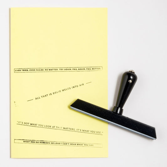 Single Line Handstamp - Black body