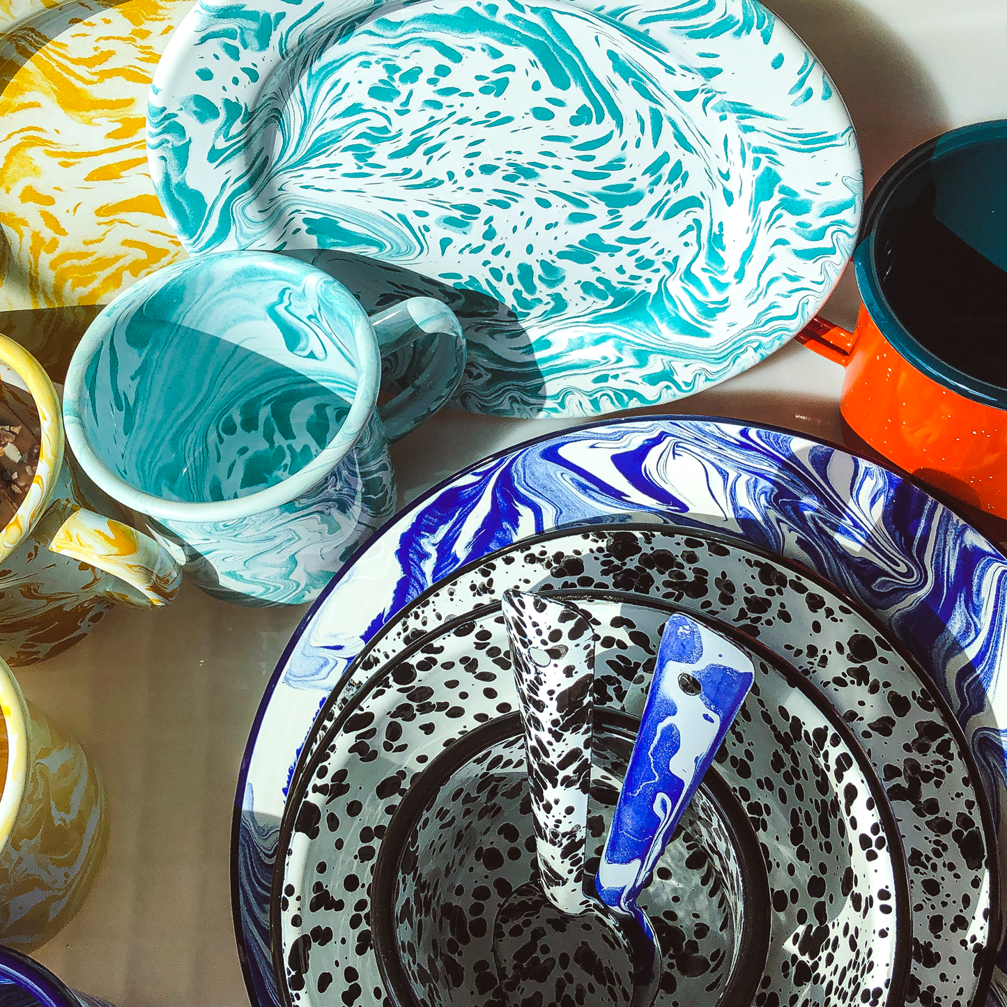 Mint Marbled Enamel Series PREORDER by PROSE Tabletop