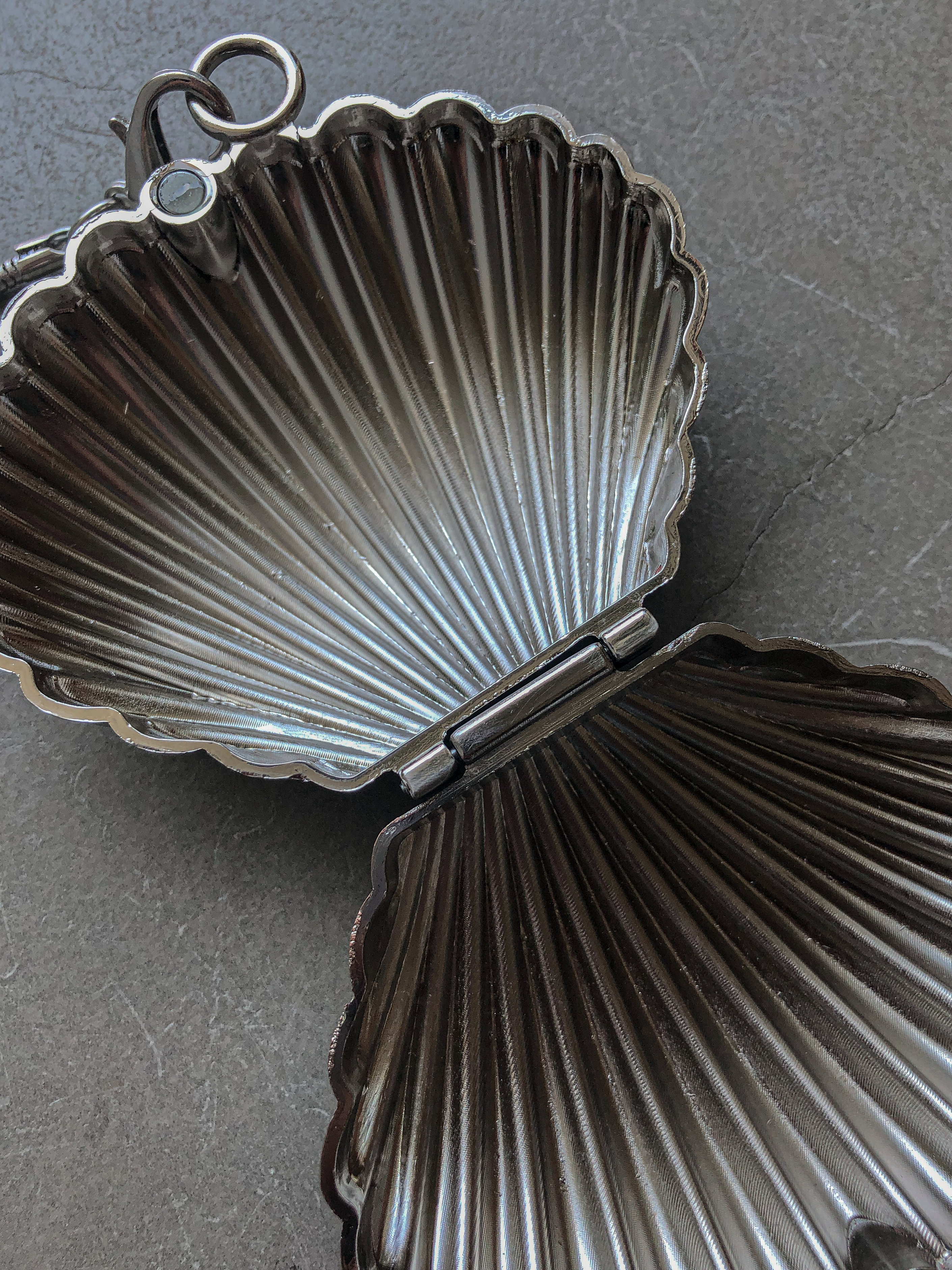 Vintage Steel Seashell Bag by Veronique