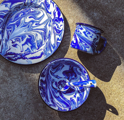 Ultramarine Marbled Enamel Series PREORDER by PROSE Tabletop