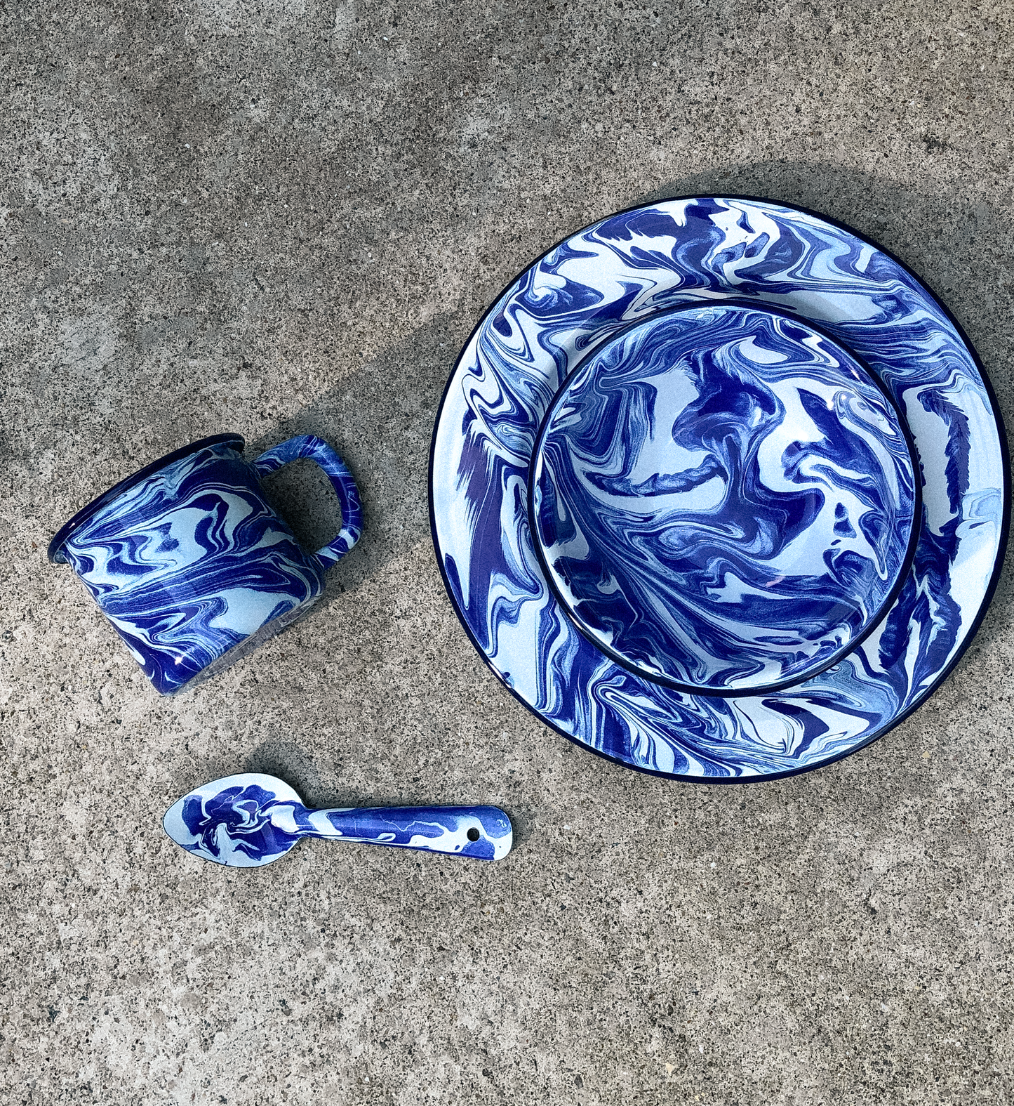 Ultramarine Marbled Enamel Series PREORDER by PROSE Tabletop