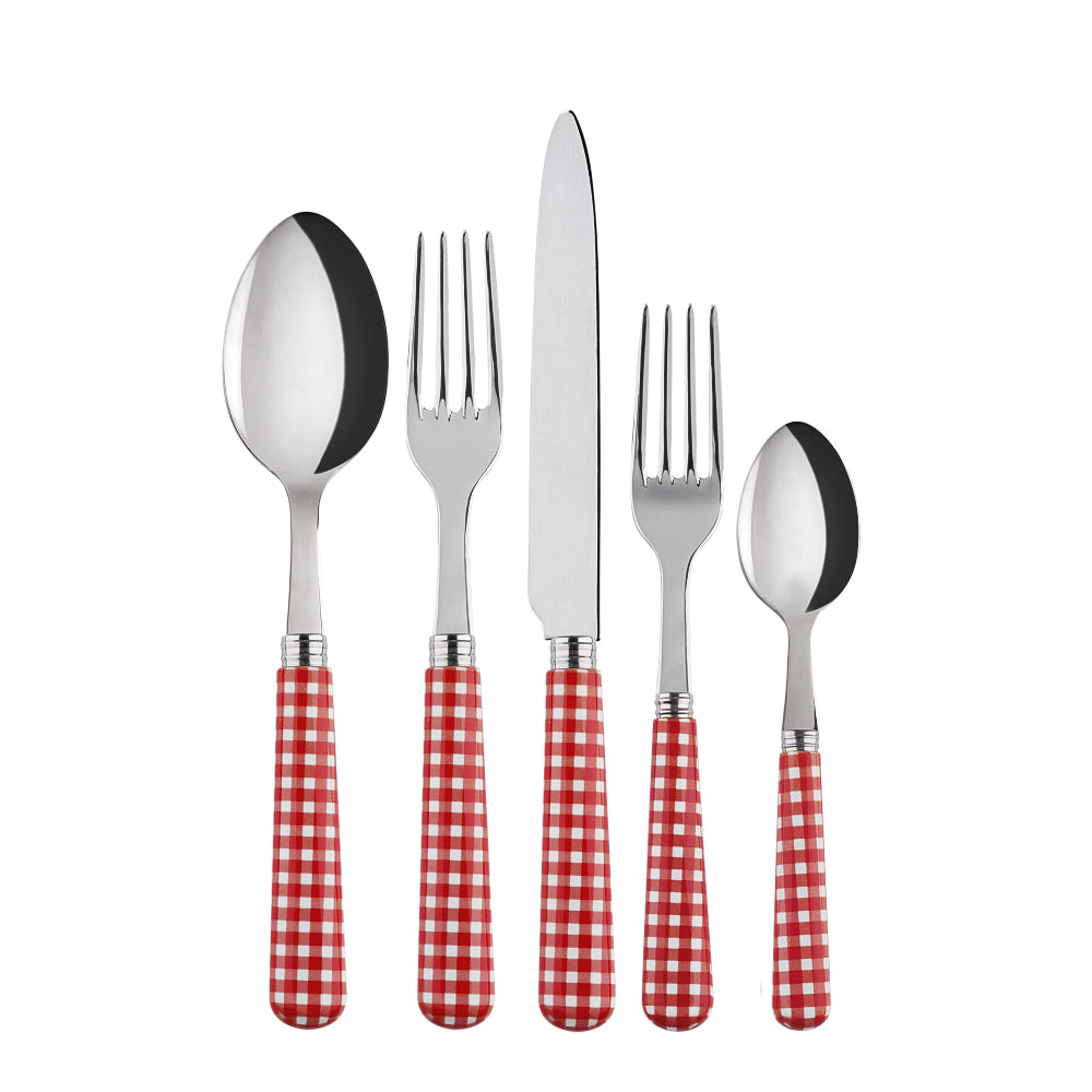 Red Gingham Cutlery Set by PROSE Tabletop