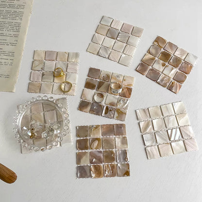 Mother of Pearl Coasters by PROSE Tabletop