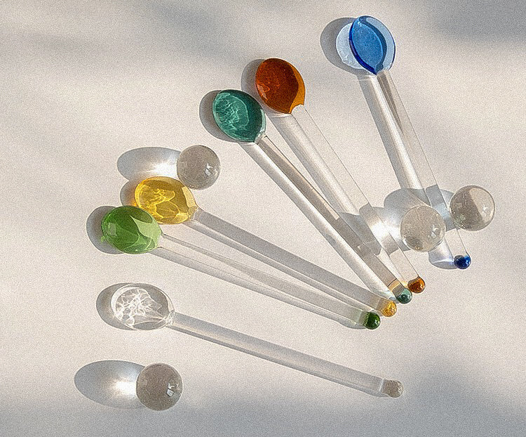 Gumdrop Glass Teaspoons by PROSE Tabletop