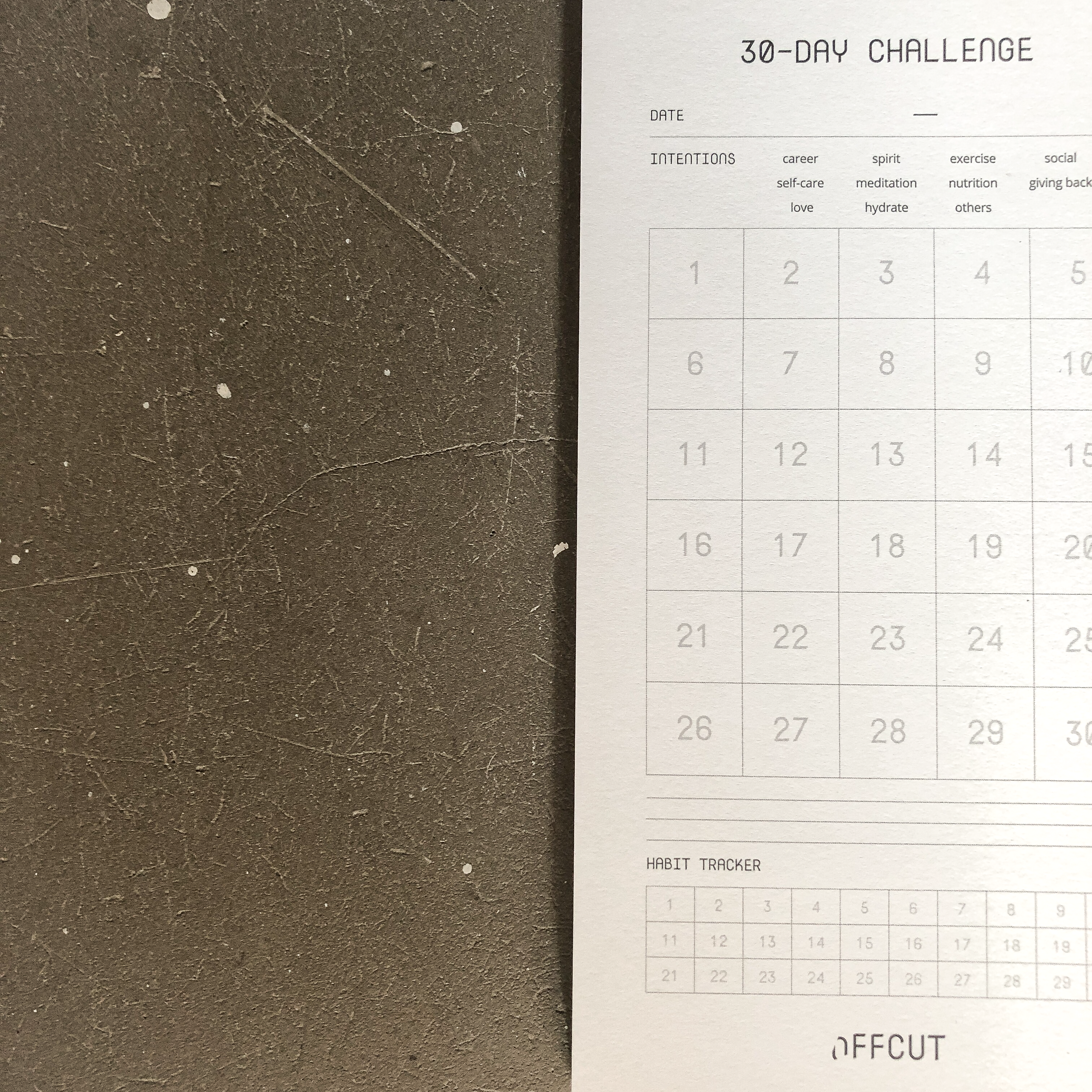 30 Day Challenge Notepad by OFFCUT