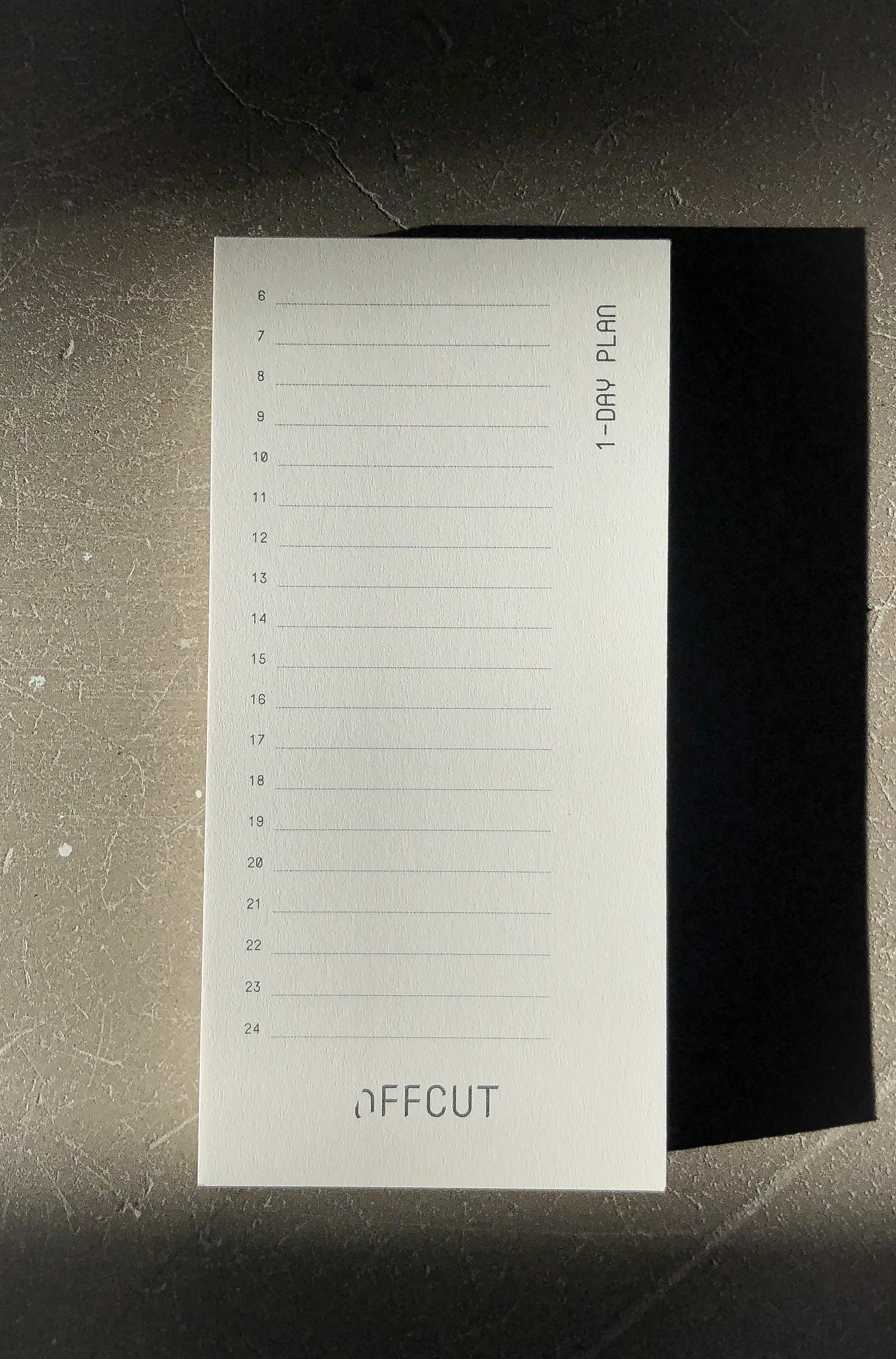 1 Day Plan Notepad by OFFCUT