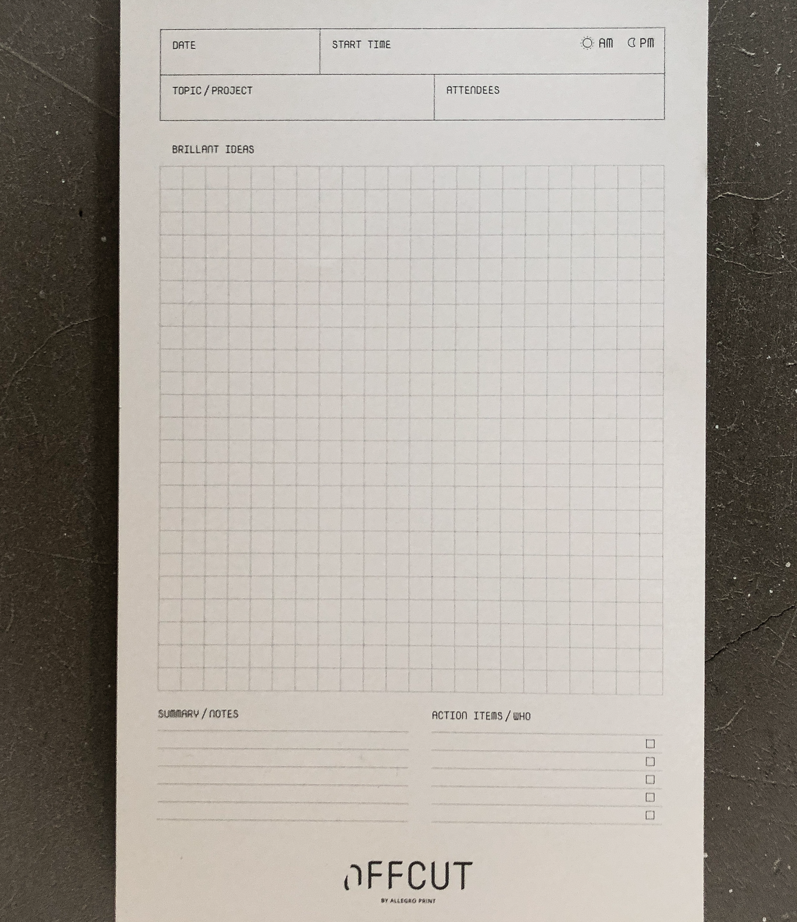 Meeting Agenda Notepad by OFFCUT