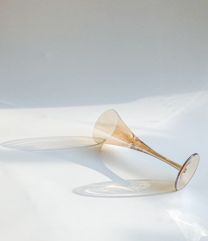 Flared Champagne Flute in Amber by PROSE Tabletop