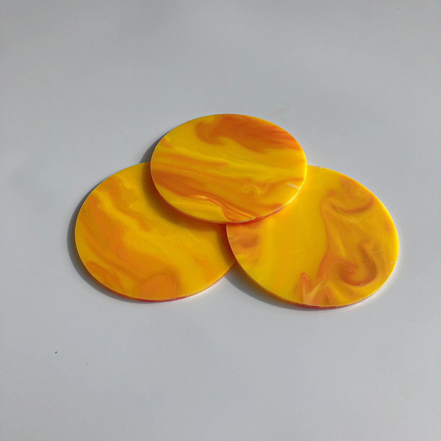 80s Acrylic Coasters in Marigold  (8CM)  by PROSE Tabletop