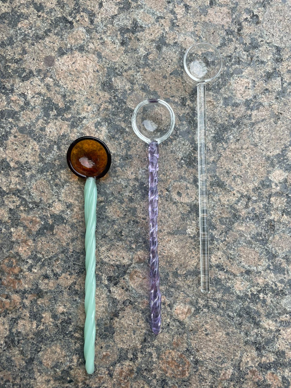Handmade Candy Glass Spoons by PROSE Tabletop