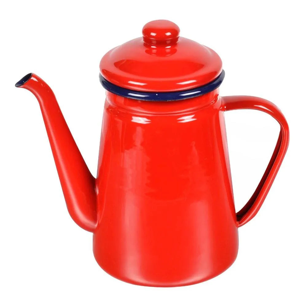 Red Enamel Coffee Pot by PROSE Tabletop