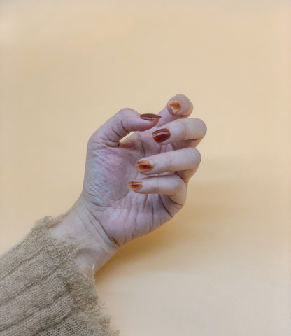 Amber Press On Nails (Custom) by Veronique