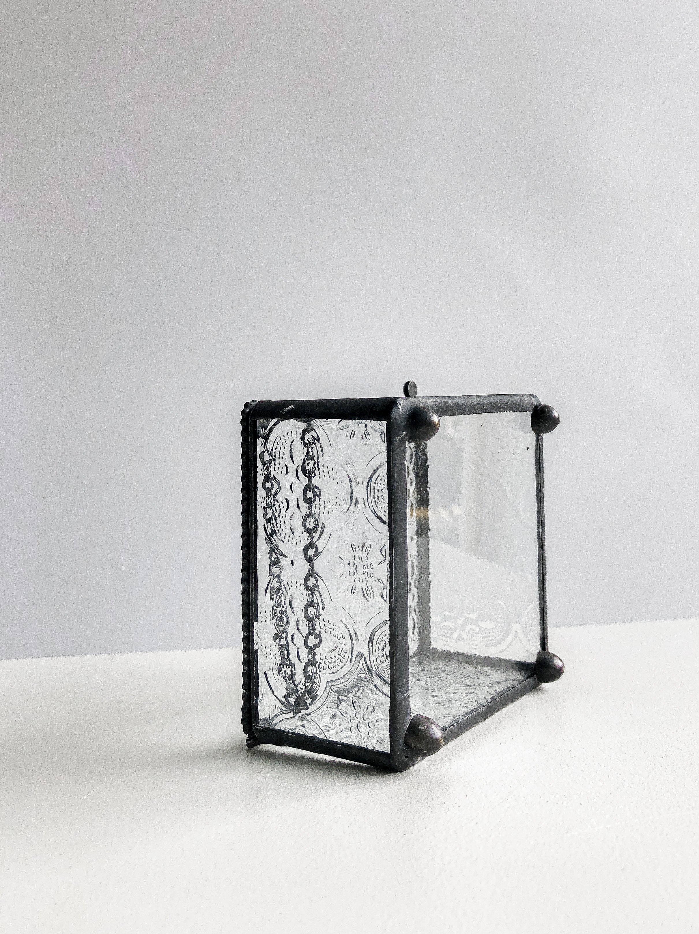 Vintage Glass Trinket Box by PROSE Décor
