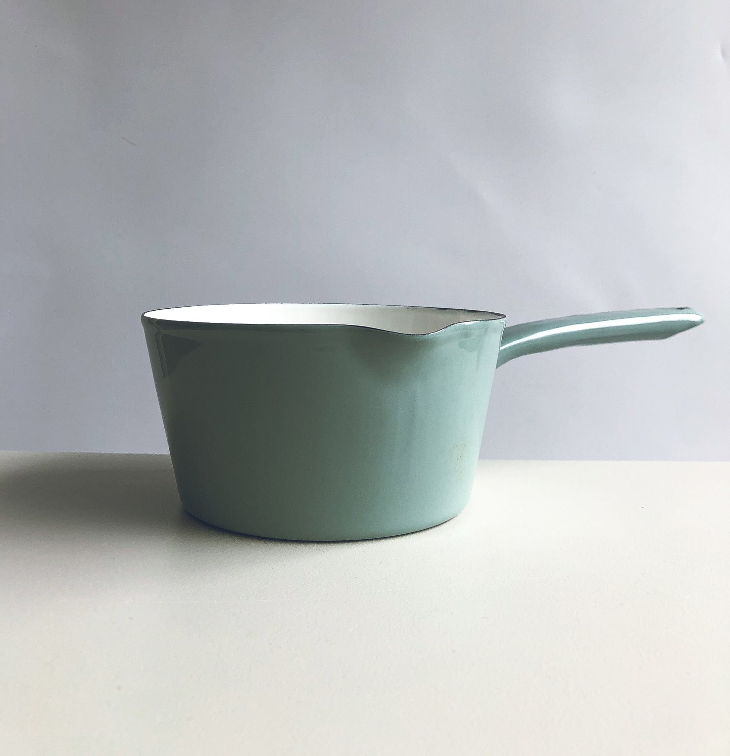 Mint Enamel Milk Pan by Garden Trading