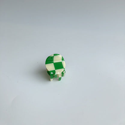 Checkered Round Mini Clip  by Veronique