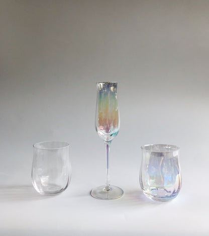 Iridescent Ripple Champagne Flute by PROSE Tabletop