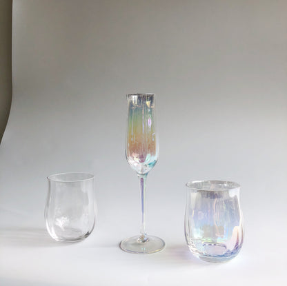 Iridescent Ripple Champagne Flute by PROSE Tabletop