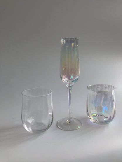 Iridescent Ripple Champagne Flute by PROSE Tabletop