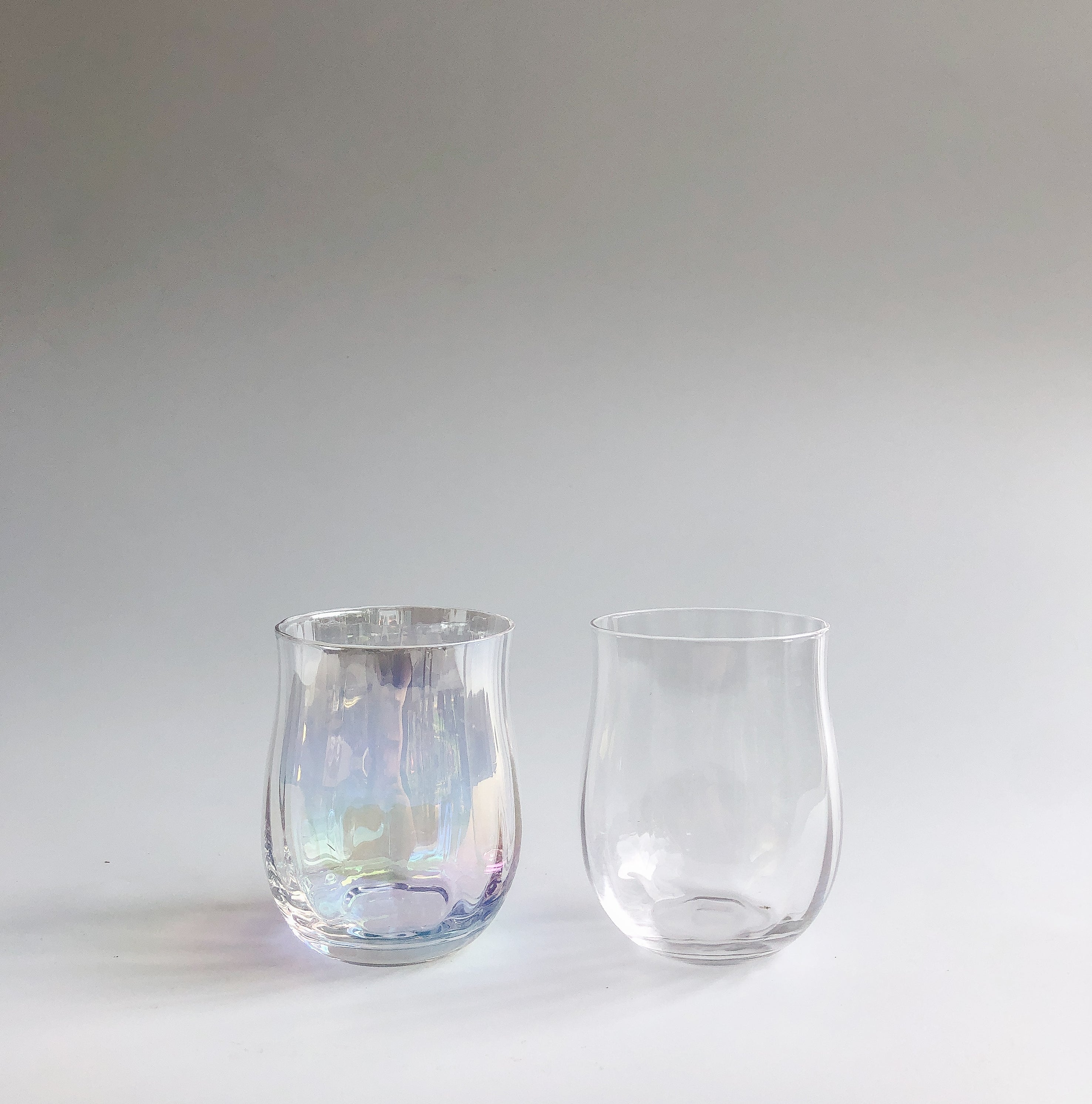 Iridescent Ripple Water Glass by PROSE Tabletop