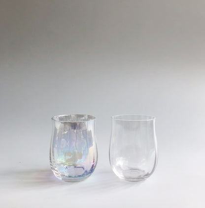 Iridescent Ripple Water Glass by PROSE Tabletop