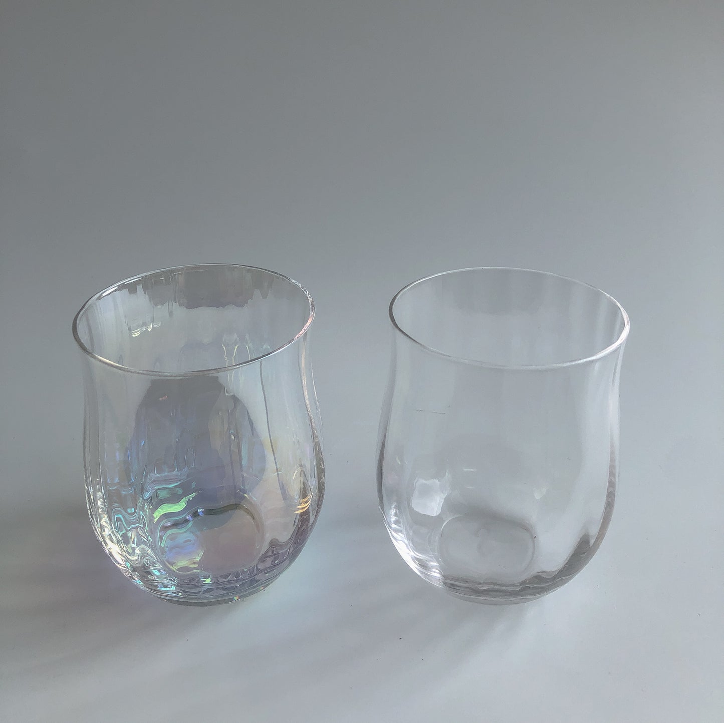 Iridescent Ripple Water Glass by PROSE Tabletop