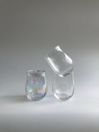 Iridescent Ripple Water Glass by PROSE Tabletop