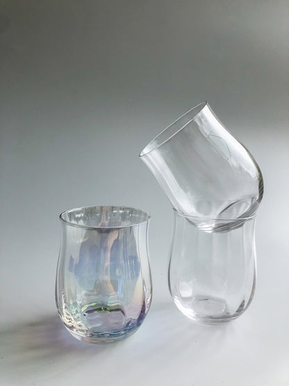 Iridescent Ripple Water Glass by PROSE Tabletop