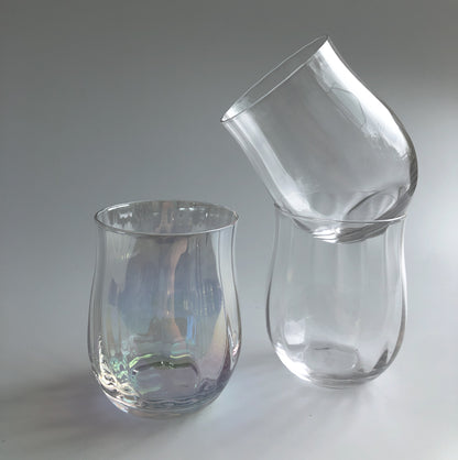 Iridescent Ripple Water Glass by PROSE Tabletop