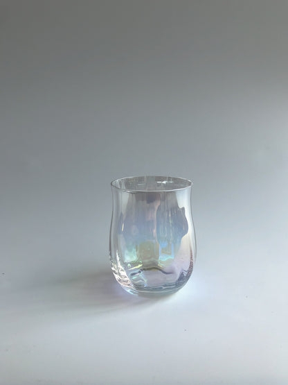 Iridescent Ripple Water Glass by PROSE Tabletop