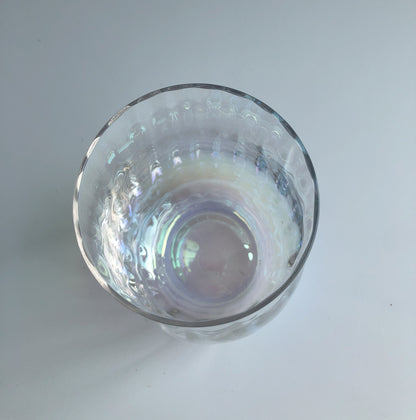 Iridescent Ripple Water Glass by PROSE Tabletop