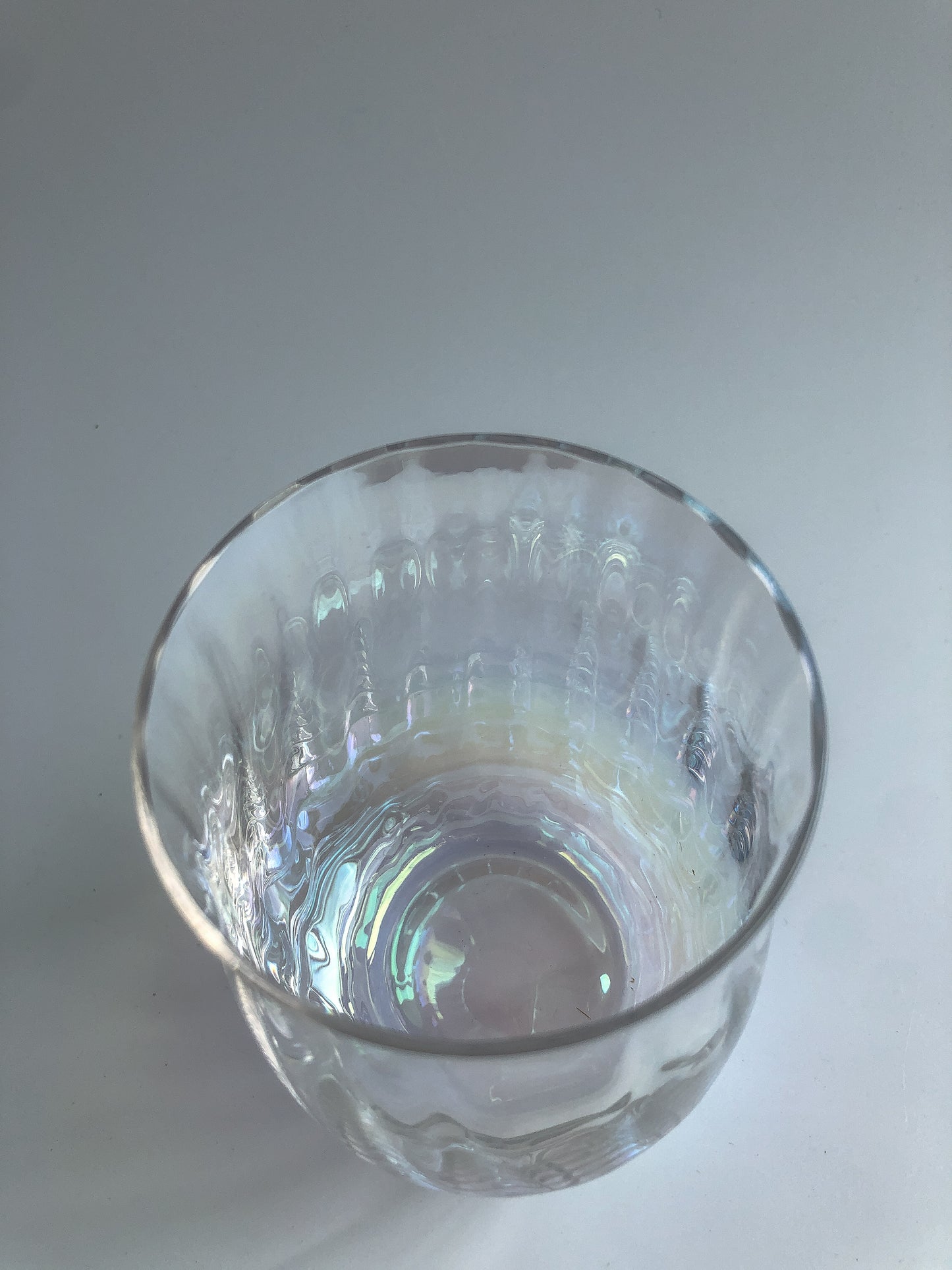 Iridescent Ripple Water Glass by PROSE Tabletop