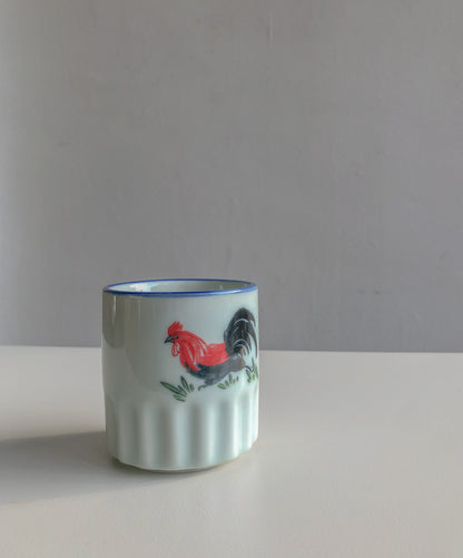 Heritage Rooster Porcelain Cups by PROSE Tabletop