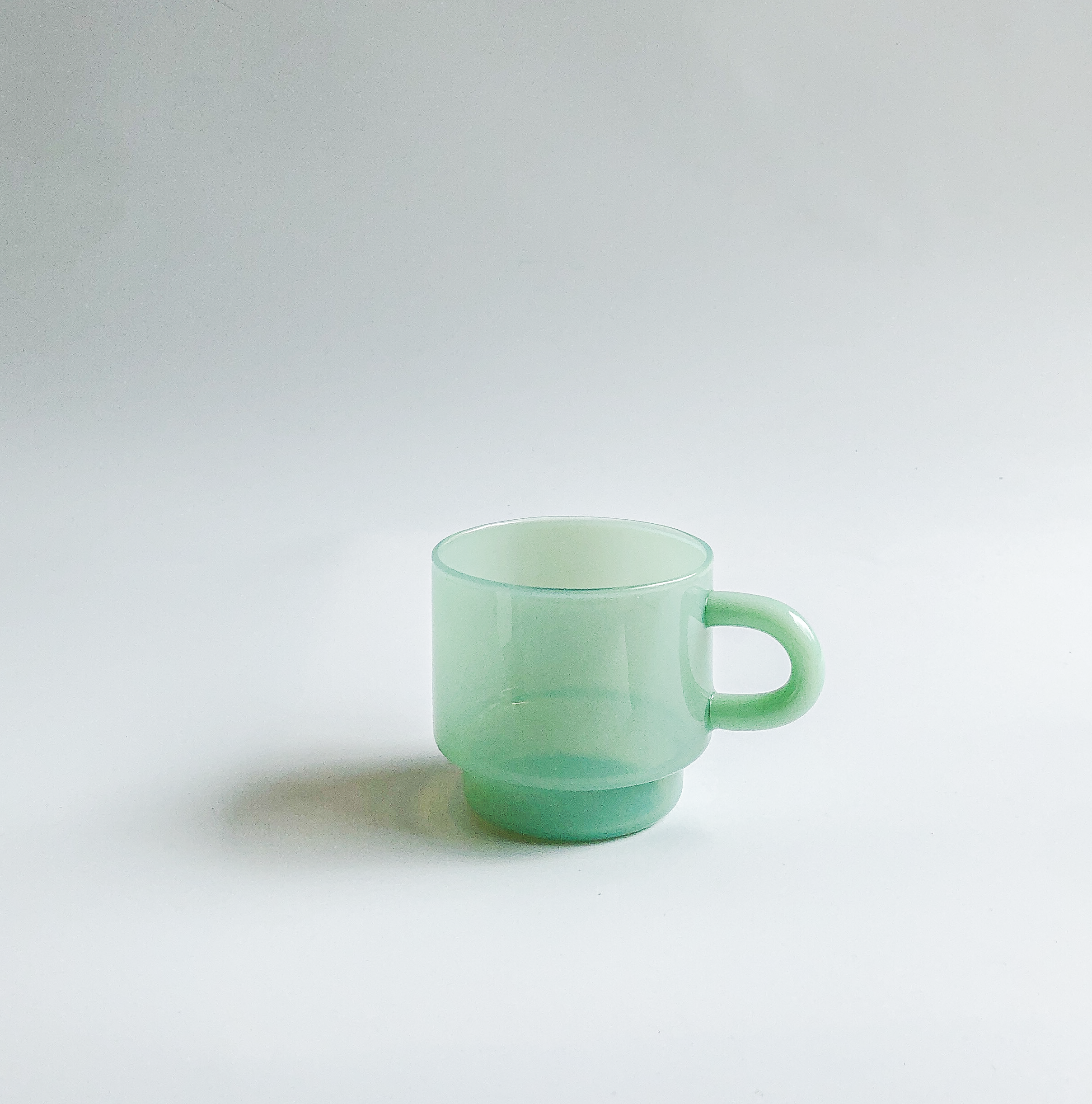 Stackable Jadeite Coffee Mugs by PROSE Tabletop
